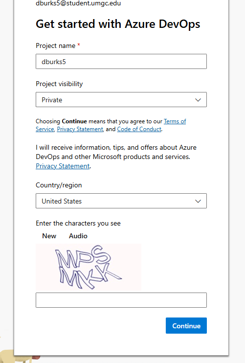 Azure DevOps Form